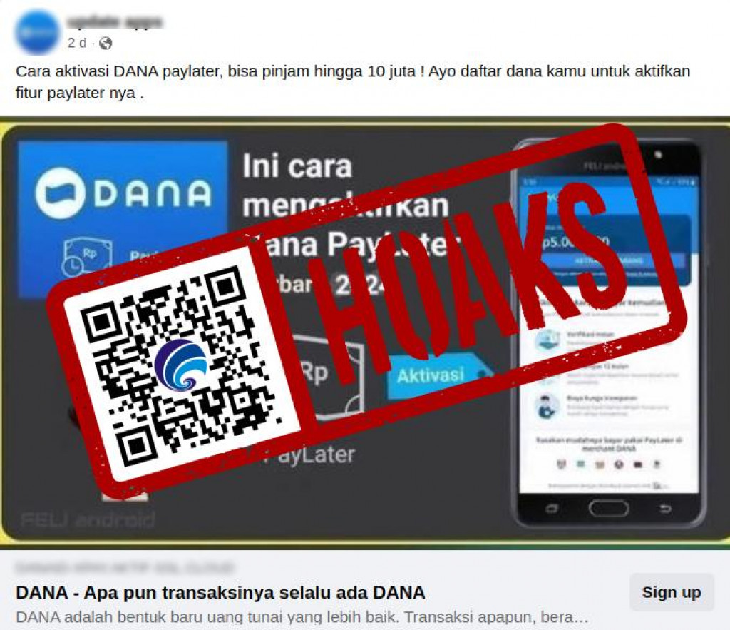 [HOAKS] Tautan Mengatasnamakan Aplikasi Dana